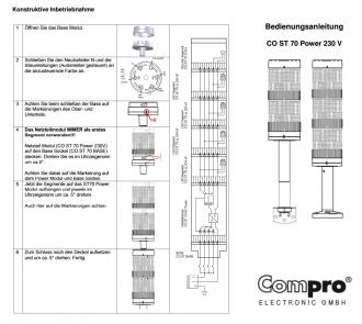 CO STM 70 BLPB 230 2F. LED maják jednofarebný s húkačkou