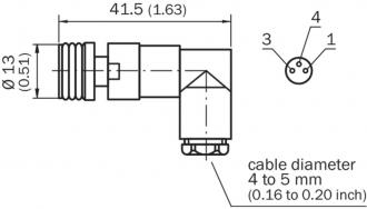 7902078 DOS-0803-W Uhlový konektor M8/3pin samica